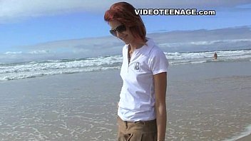 sexy teen at beach